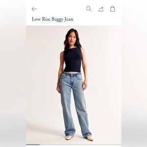Abercrombie & Fitch Low Rise Baggy Jeans, Sz. 6L/28L